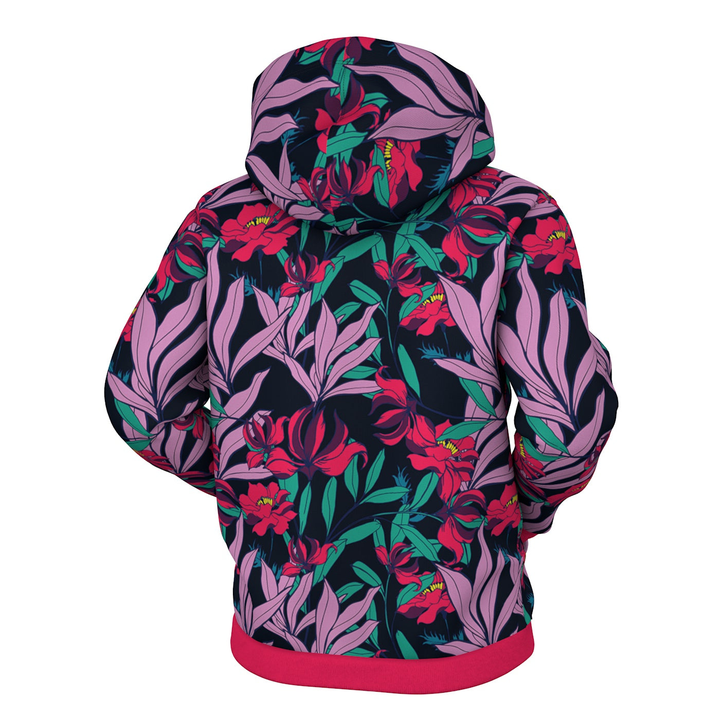 Bright Night Blossom Zip Up Hoodie