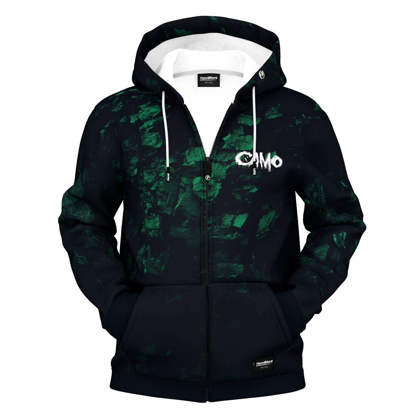 Camo Zip Up Hoodie