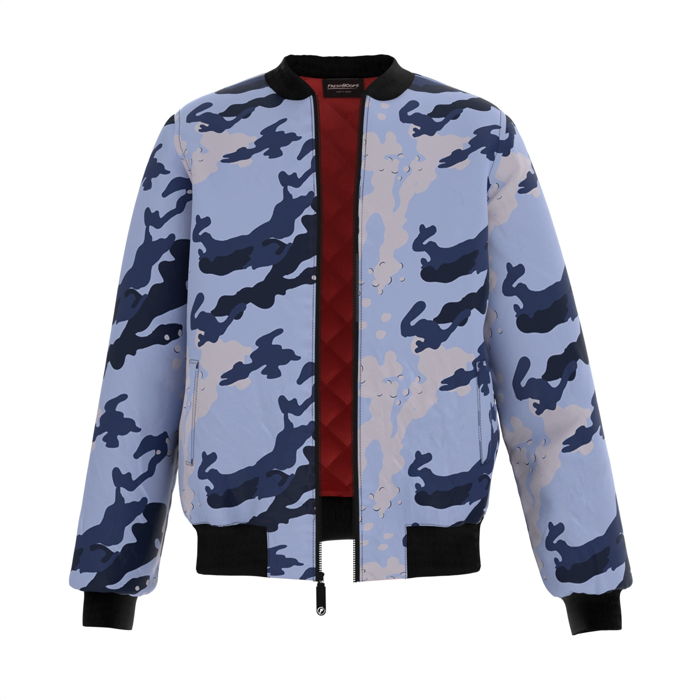 Camo Pattern Bomber Jacket