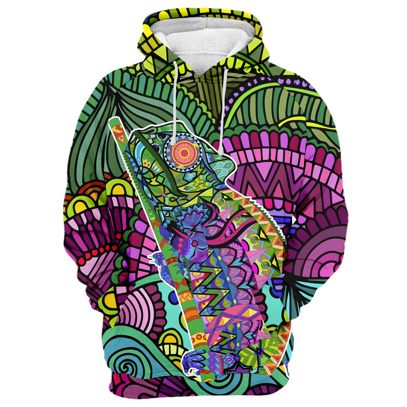 Mandala Chameleon Hoodie