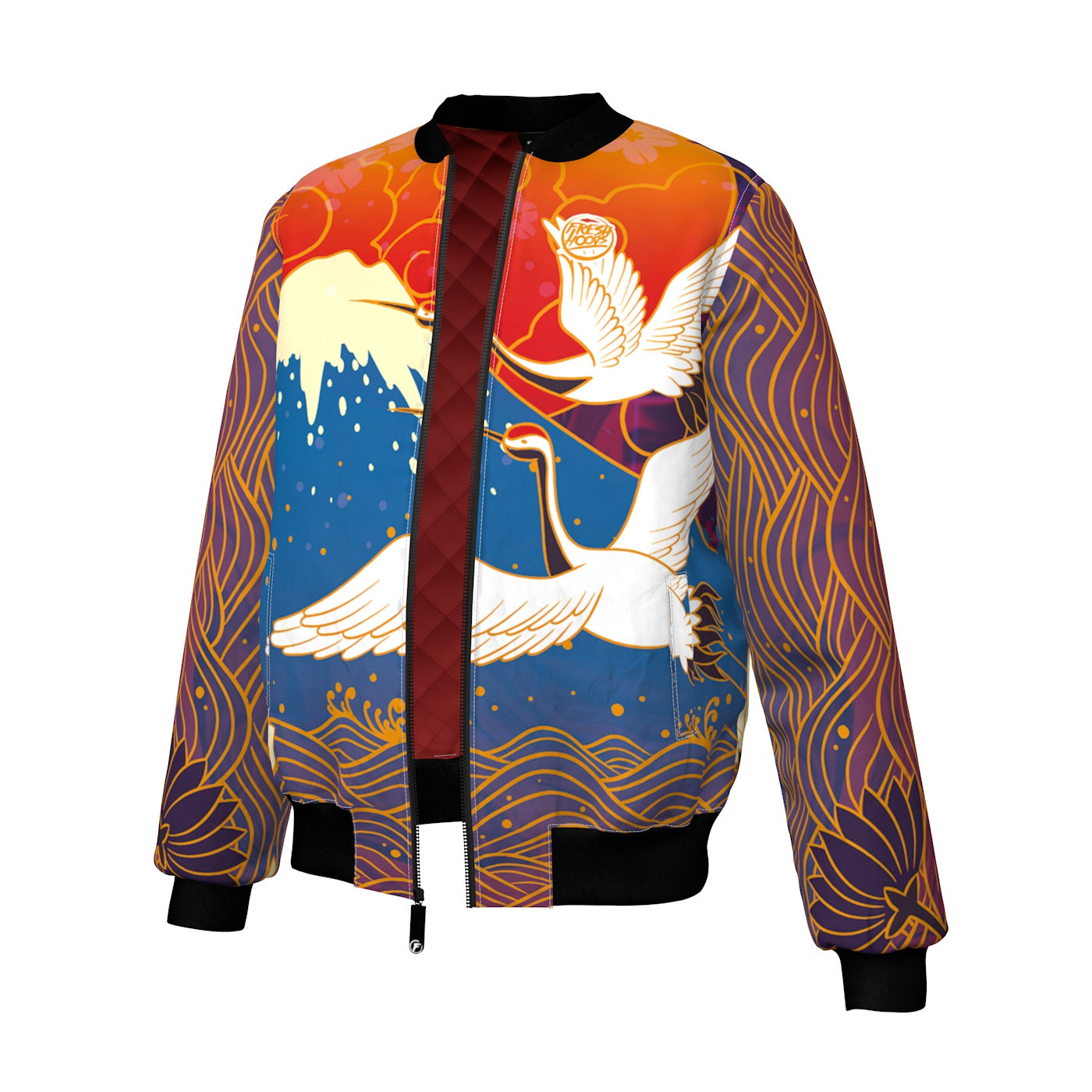 Manchurian Crane Bomber Jacket