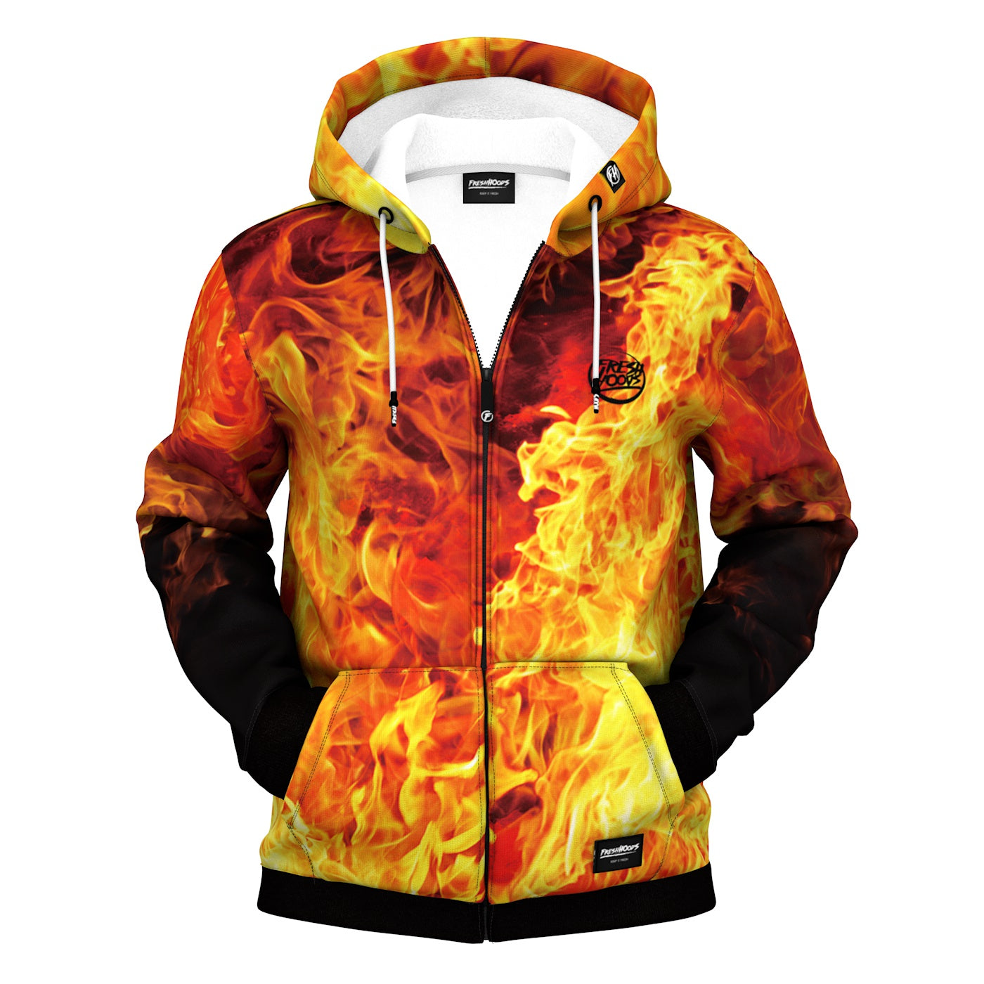 Fresh Flames Zip Up Hoodie