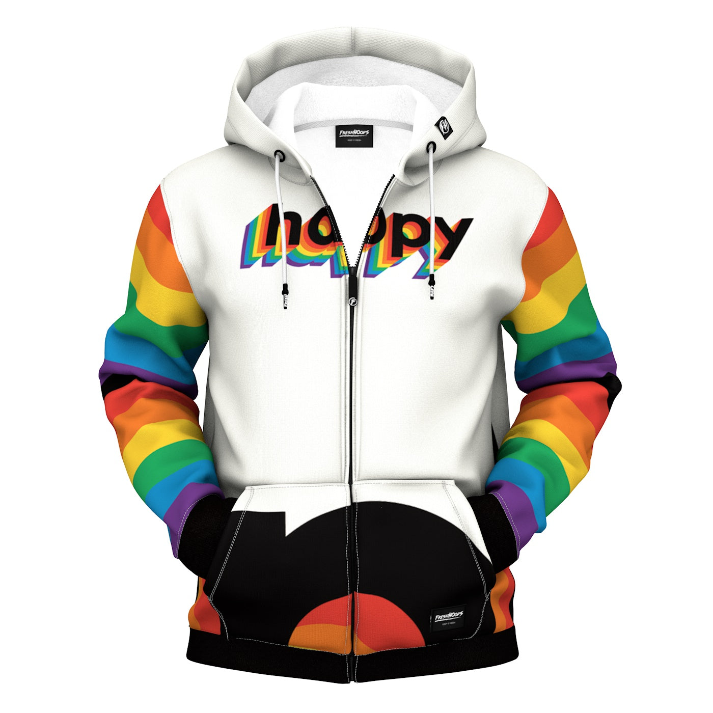 Happy Zip Up Hoodie