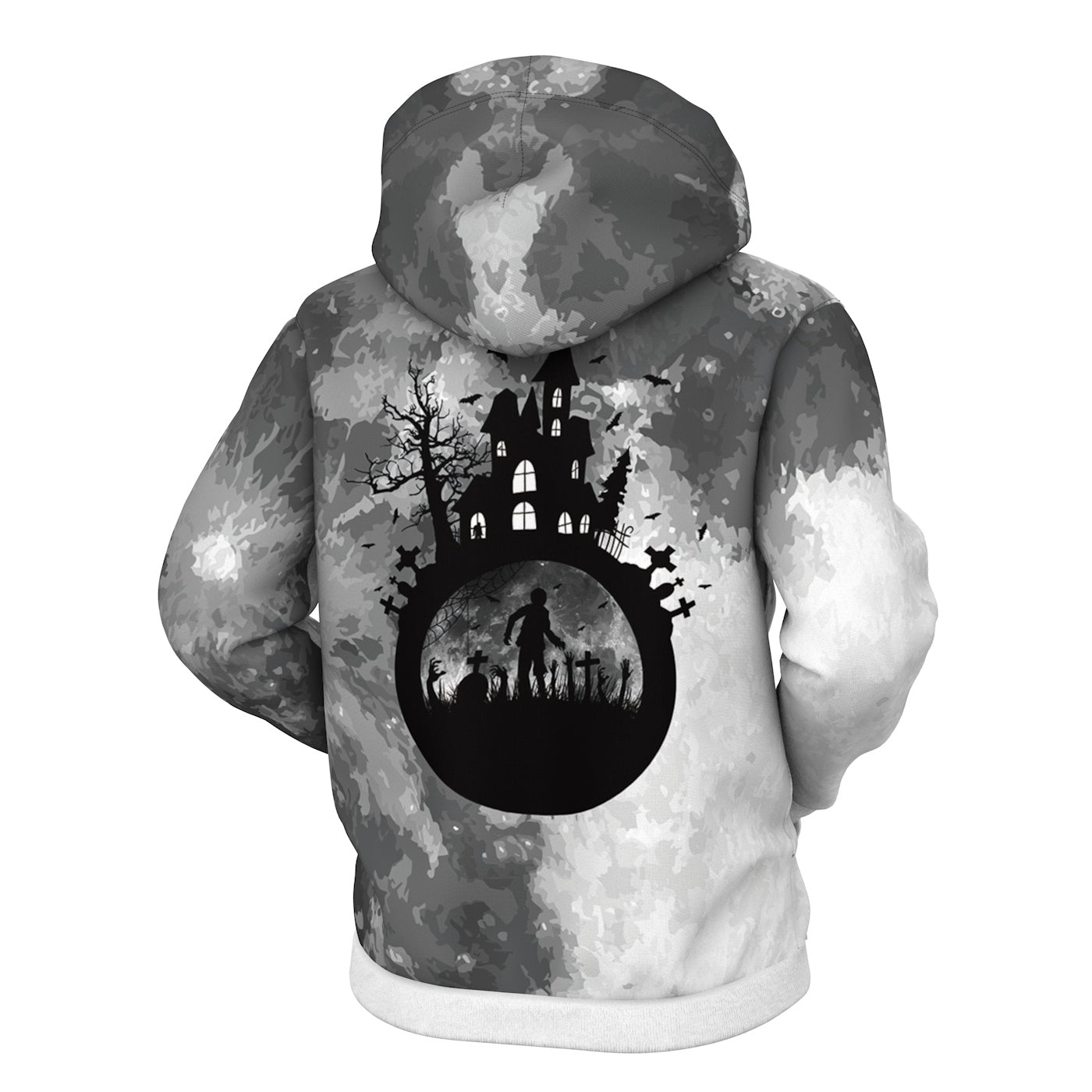 Haunted House Zip Up Hoodie