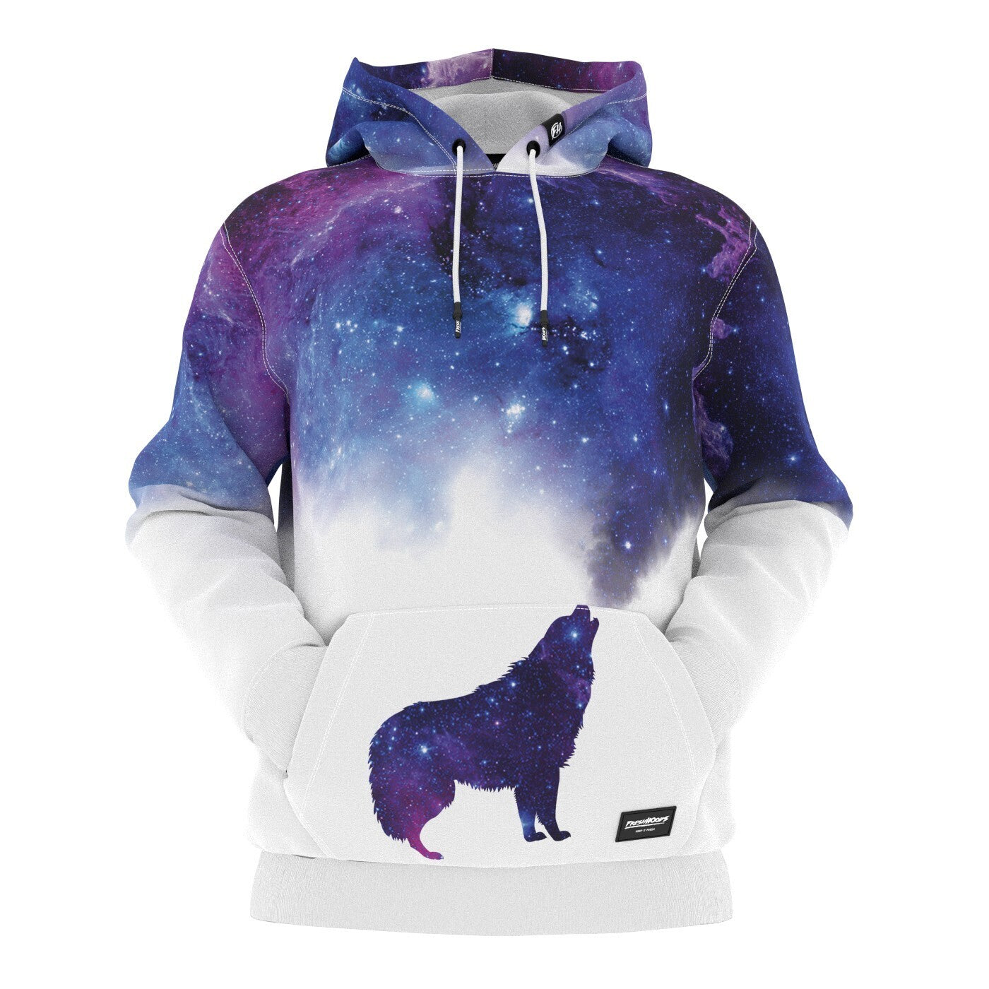 Galaxy Howling Wolf Hoodie