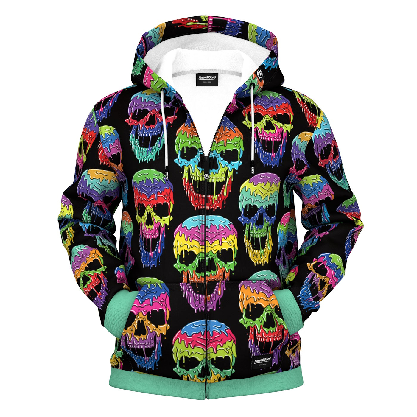 Liquid Skull Zip Up Hoodie