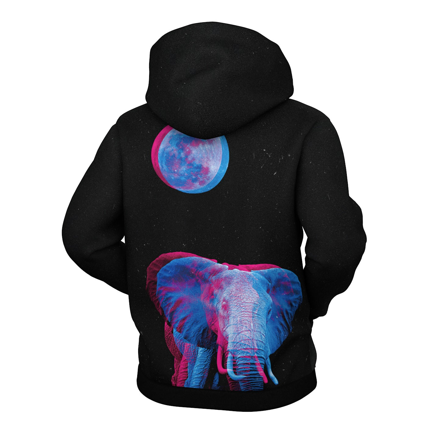 Moon Elephant Zip Up Hoodie