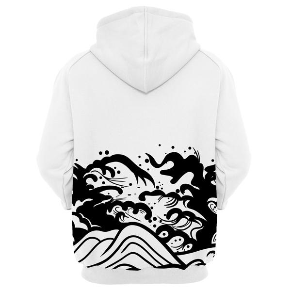 Koi Fish White Hoodie