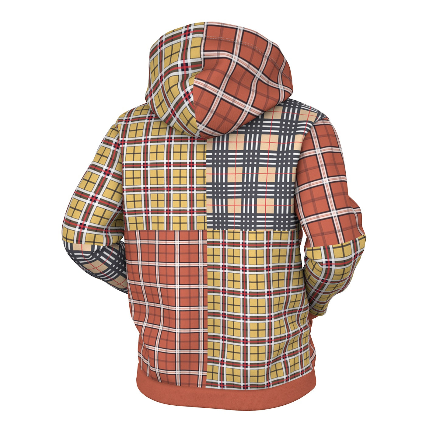 Out Plaid Zip Up Hoodie