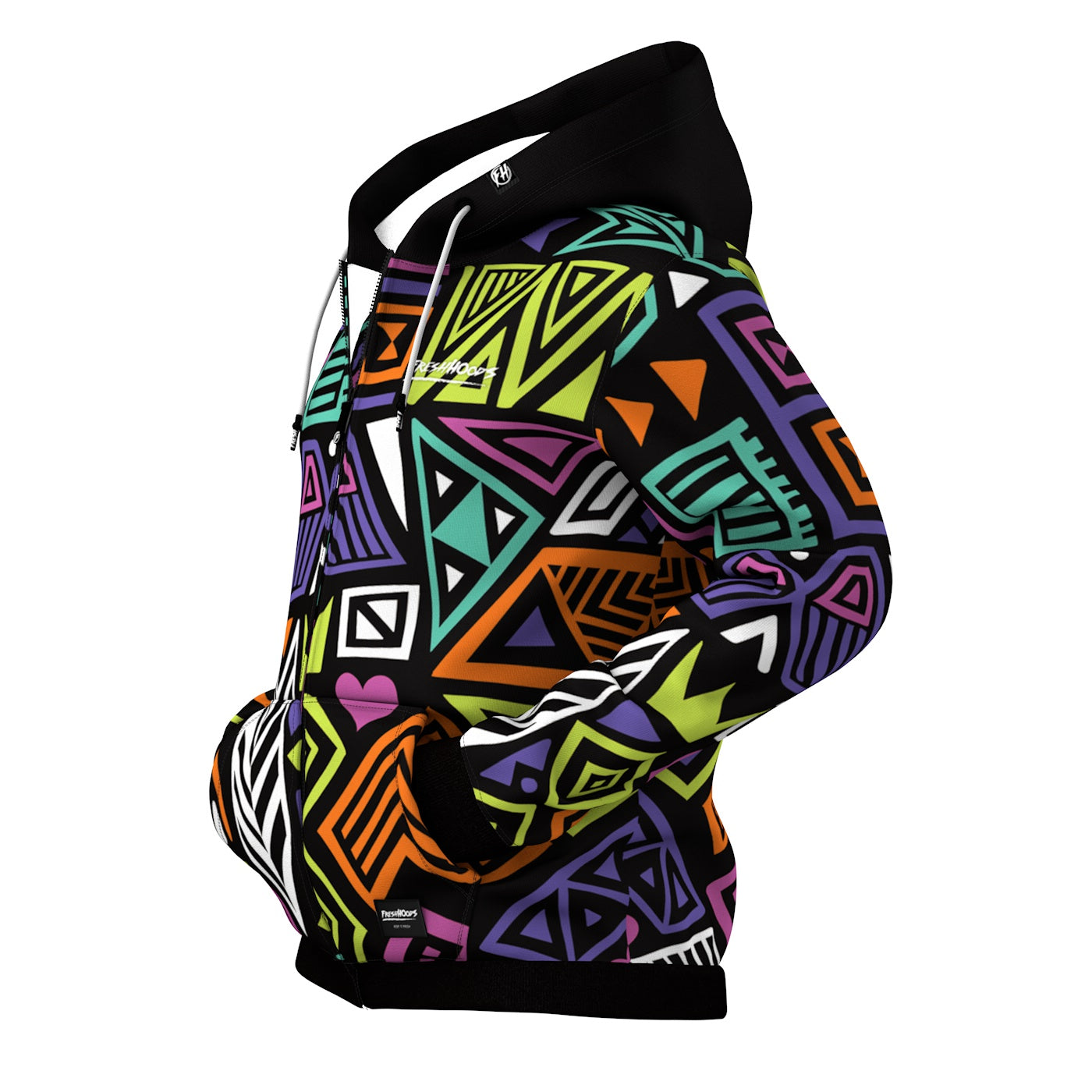 Polygon Tribes Zip Up Hoodie