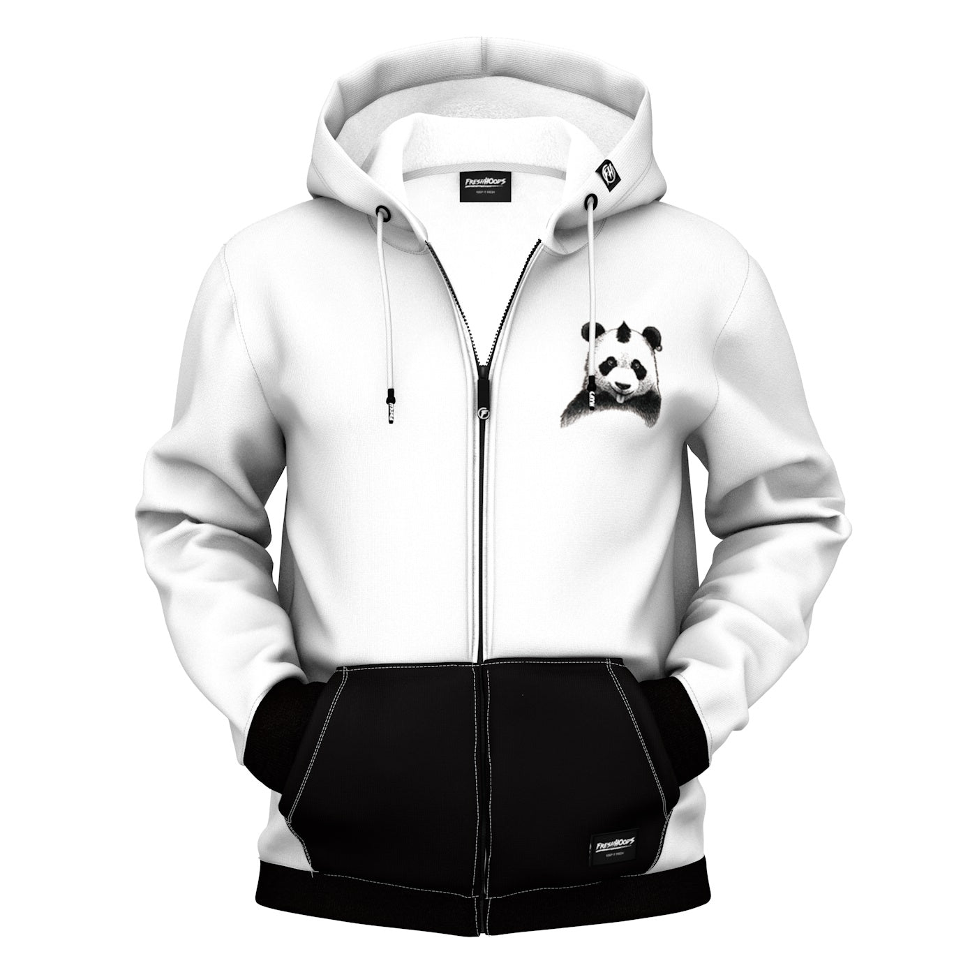 Punk Panda Zip Up Hoodie