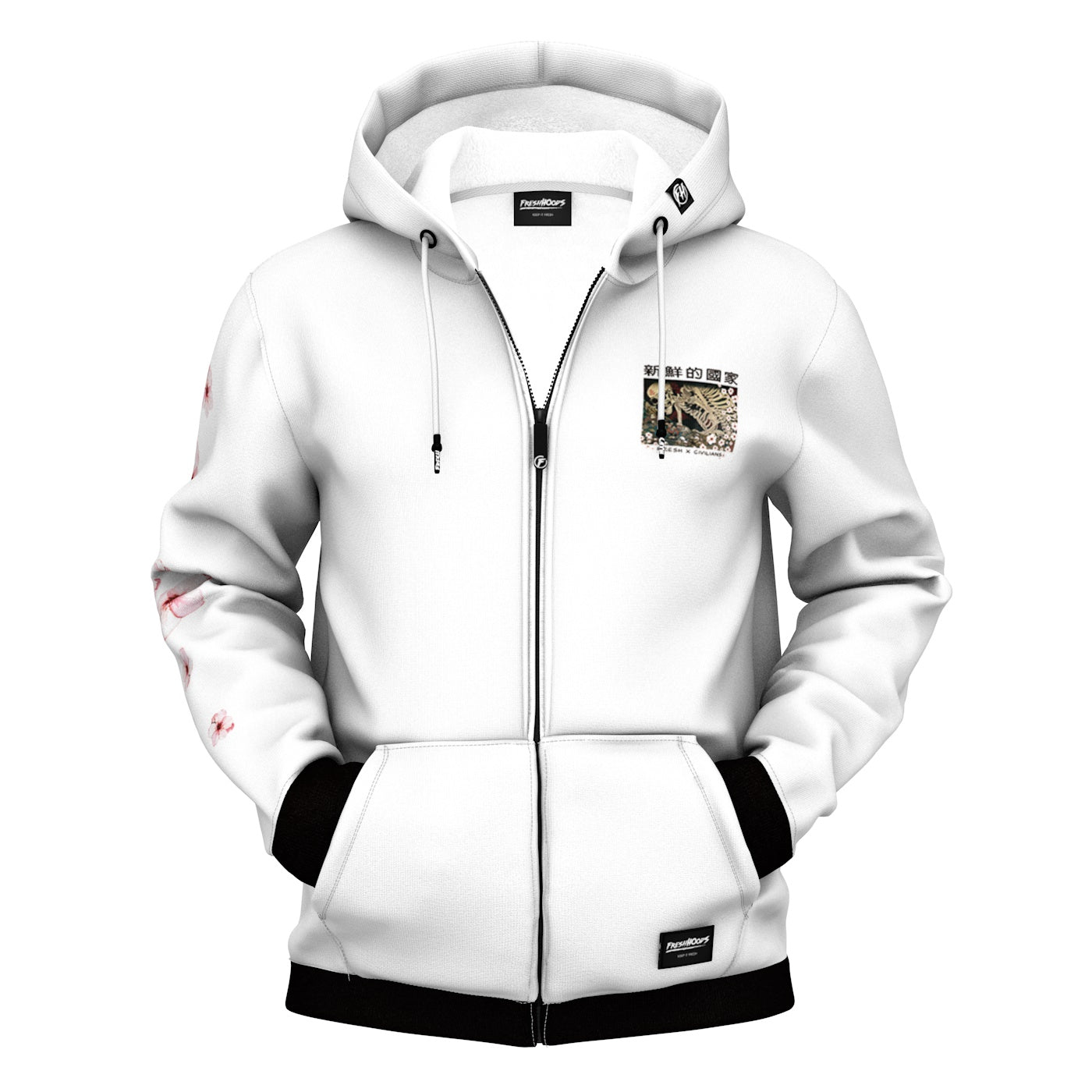 Skelenese Zip Up Hoodie