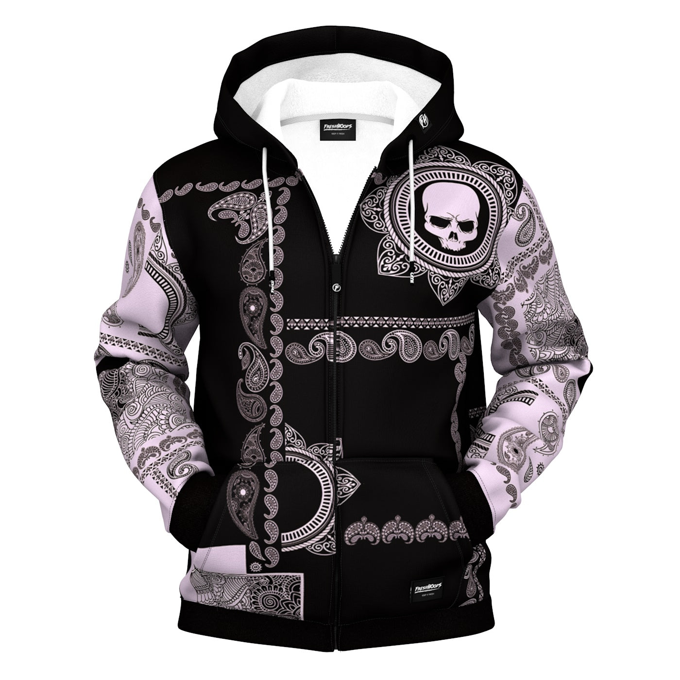 Skull Tribe Zip Up Hoodie