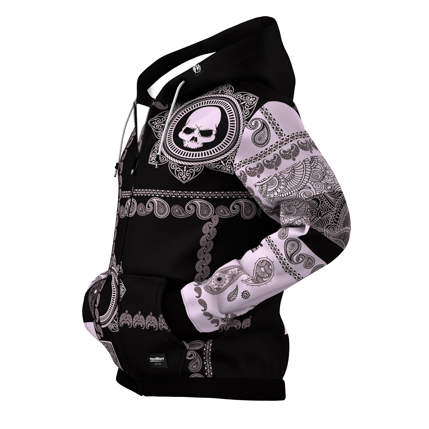 Skull Tribe Zip Up Hoodie