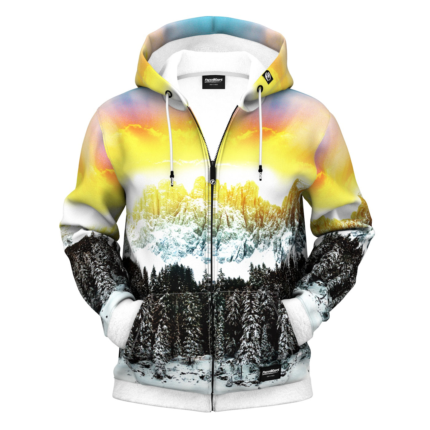 Sunrise Buddha Zip Up Hoodie