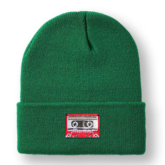 Cassette Embroidered Cuffed Beanie