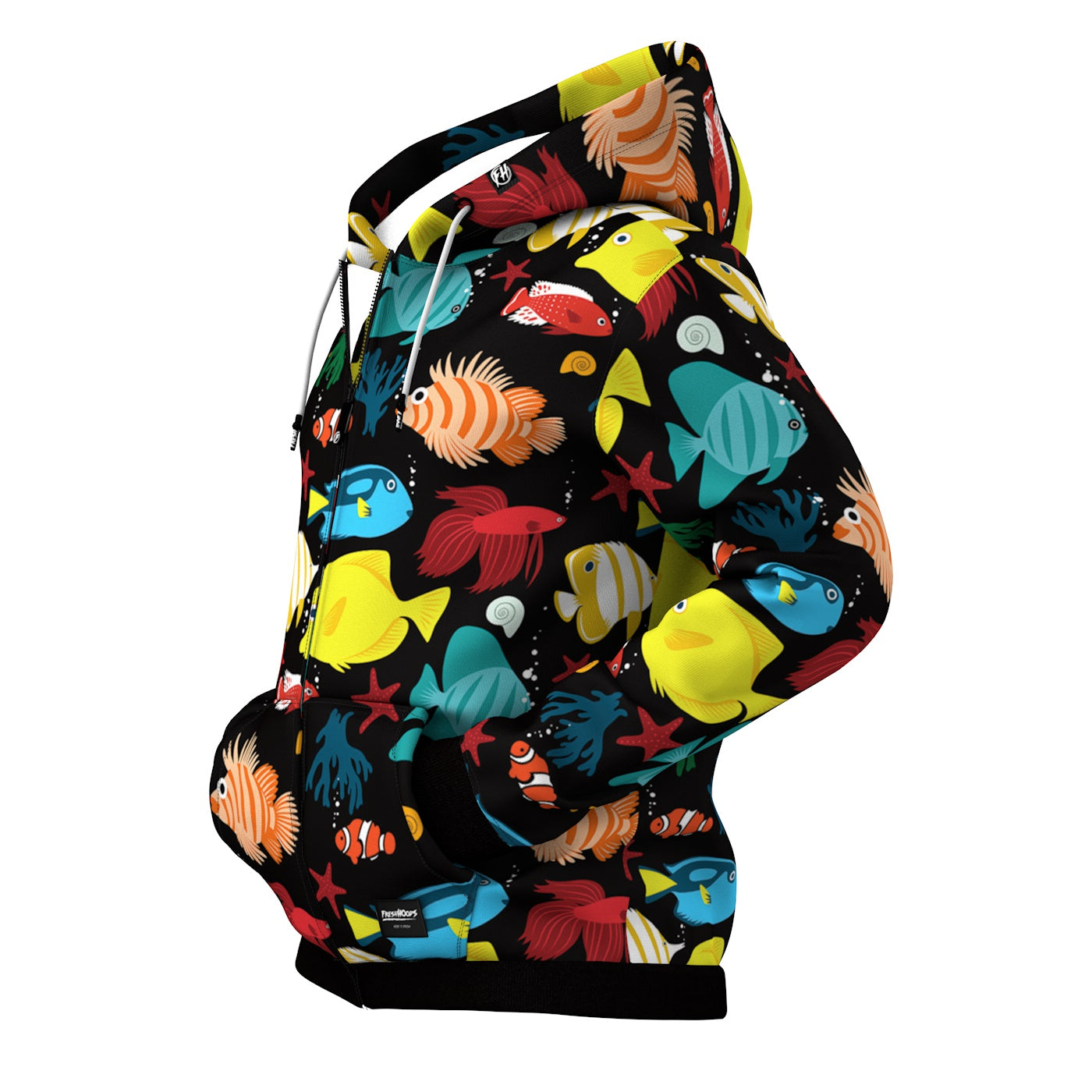 Tropical Fish Zip Up Hoodie