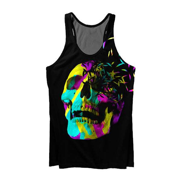 Faded Neon Skull Tank Top