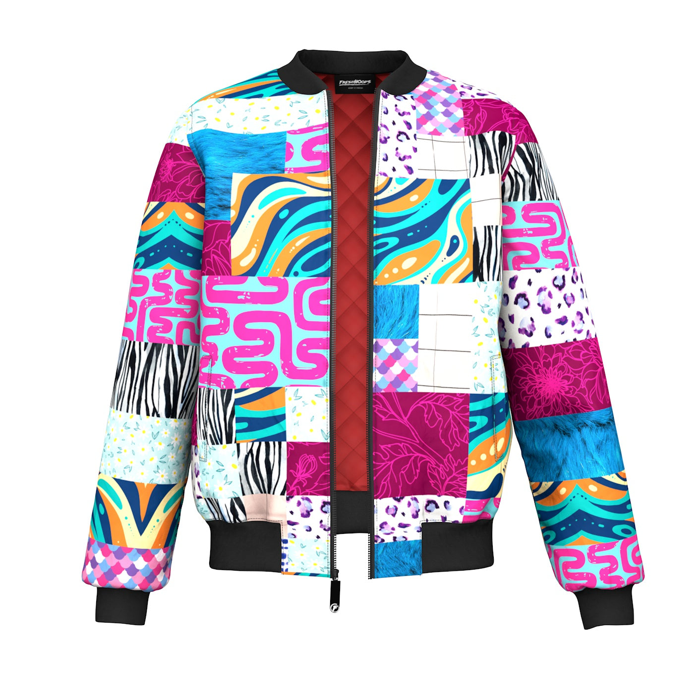 Off Magenta Bomber Jacket