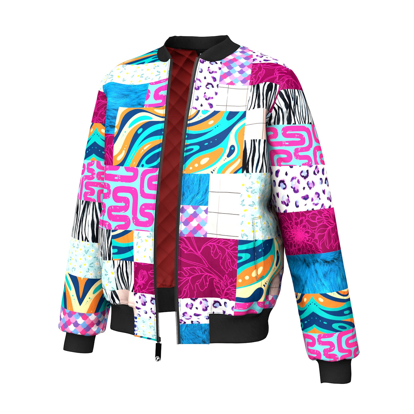 Off Magenta Bomber Jacket